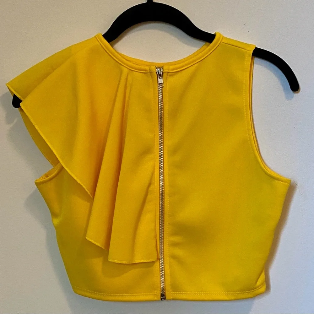 Yellow Ruffle Accent Top - Picture 5 of 8